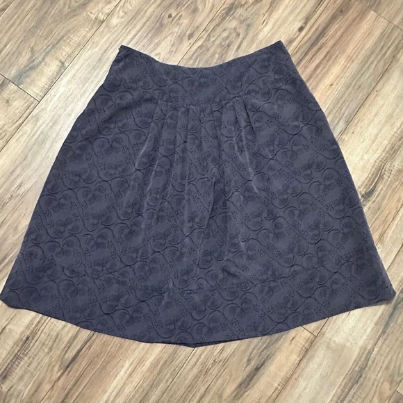 R Purple & Black Pleated Flare Skirt Women’s Size 10 Knee-Length w/ Pockets - Picture 3 of 9